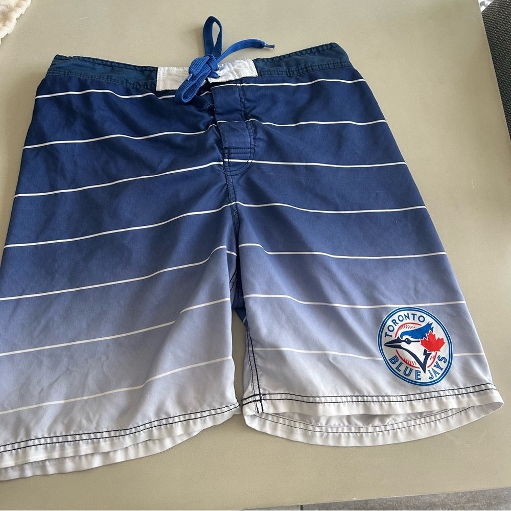 Toronto BlueJays Men’s Ombré Swim Shorts - Blue, Size L